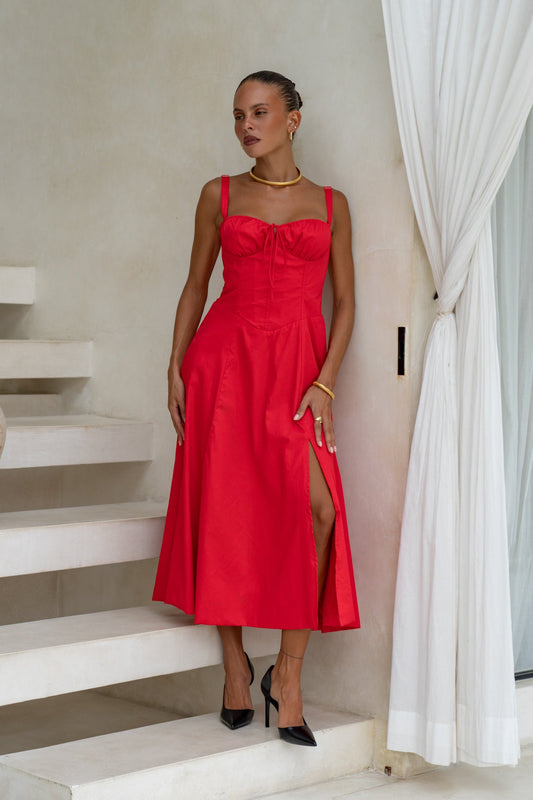 Hey Chic Red Corset Dress